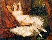 Eugene Delacroix Female Nude Reclining on a Divan Spain oil painting reproduction